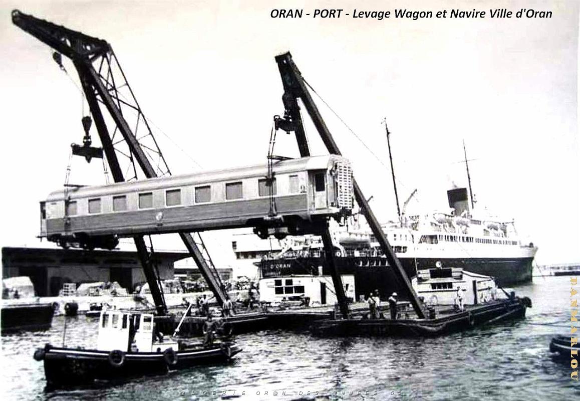 Oran - Port - Levage Wagon et Ville d'Oran.jpg